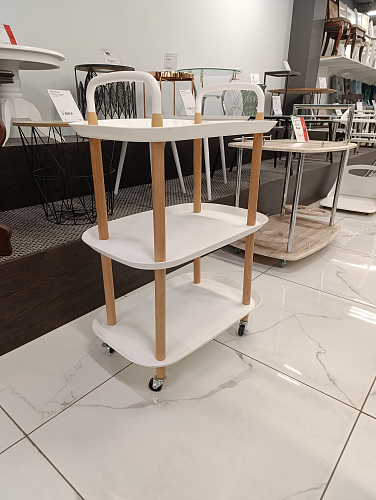 Сервировочный столик Case 56х35х82 white из шоурума 1